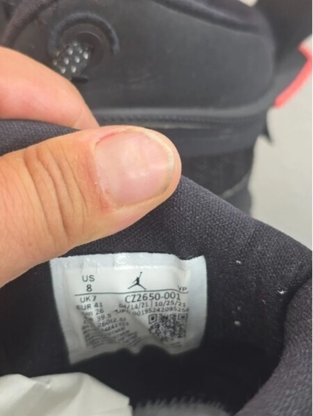 Size 8 - Air Jordan 36 Black Infrared